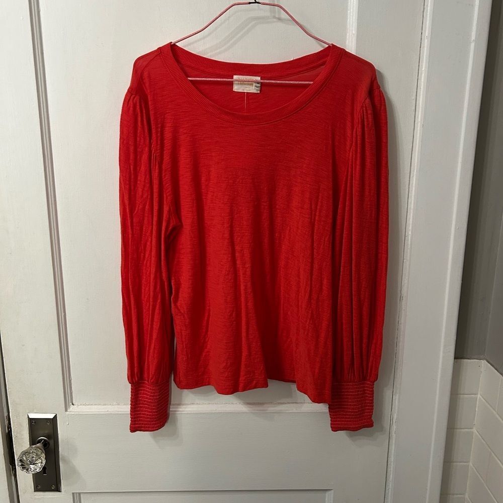Nation LTD Red/Burnt Orange Long Sleeve Top